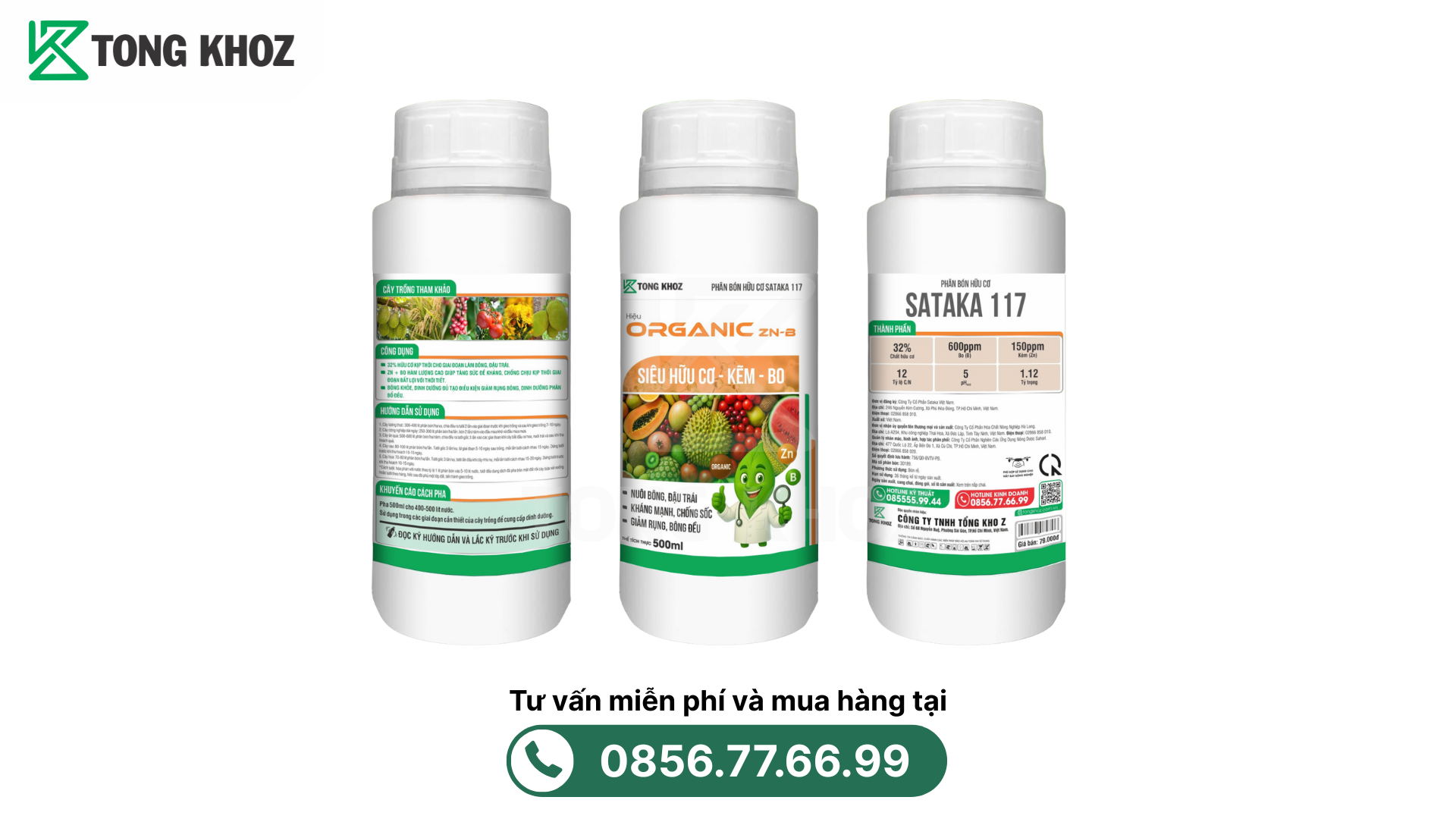 Phân bón hữu cơ SATAKA 117 – ORGANIC ZN-B