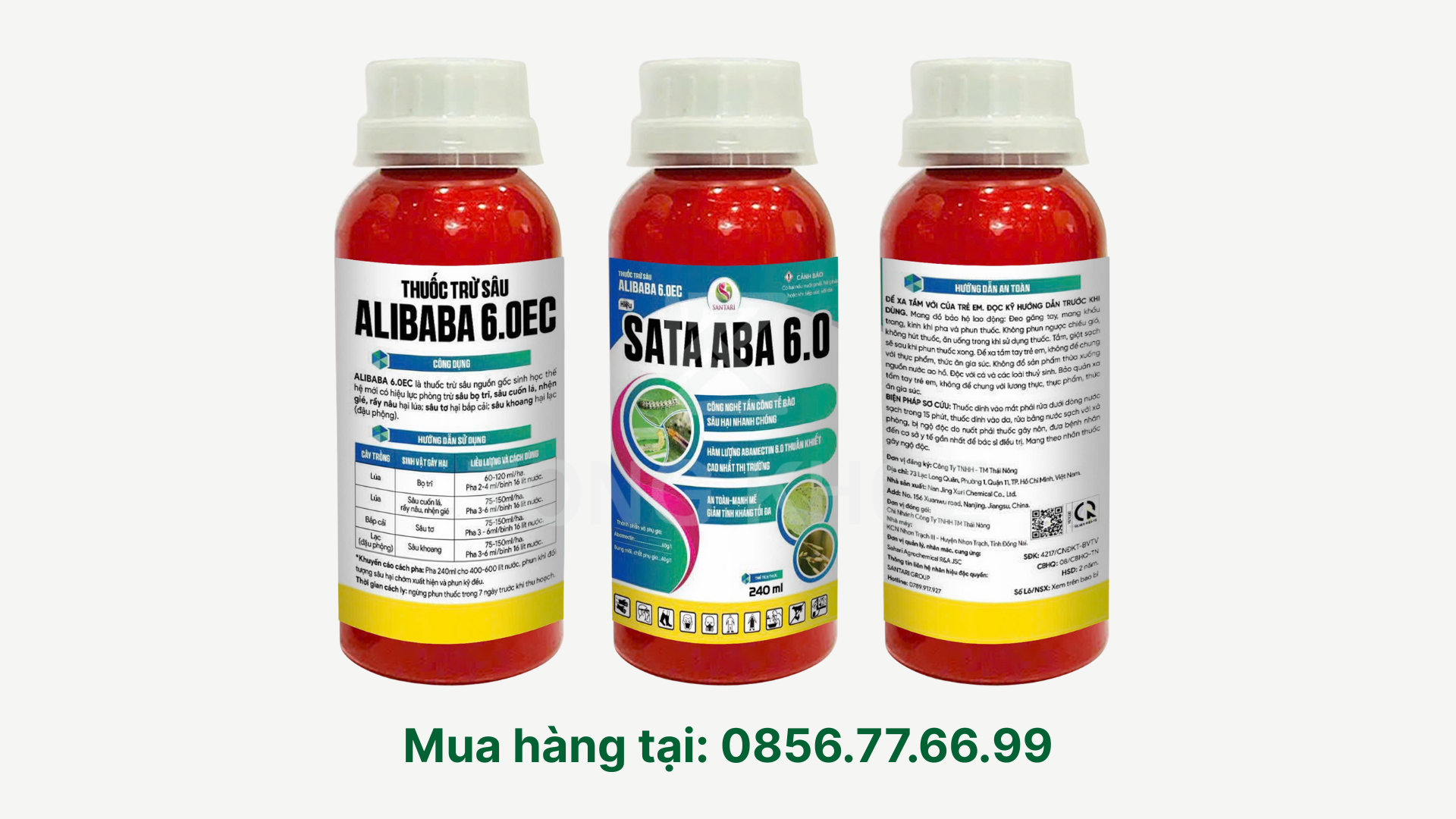 Thông tin Thuốc trừ sâu ALIBABA 6.0EC hiệu SATA ABA 6.0