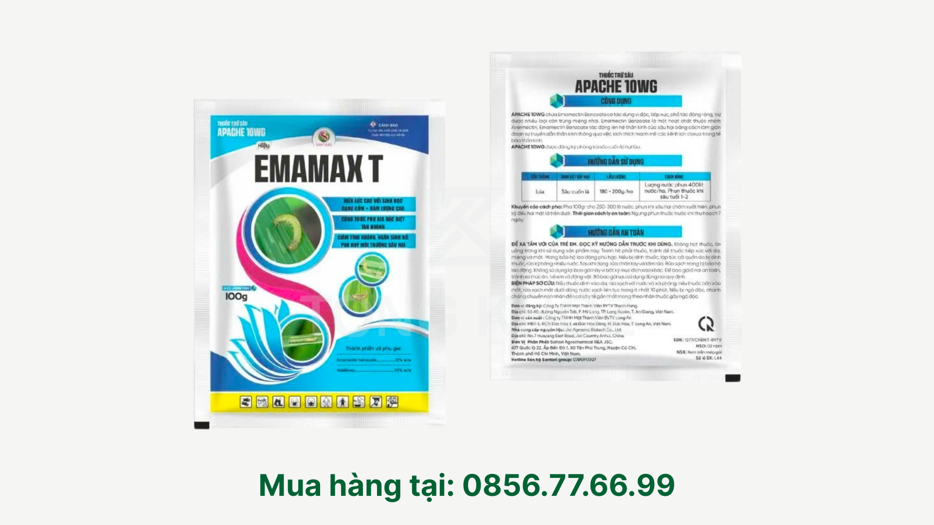 Thông tin Thuốc trừ sâu APACHE 10WG Hiệu EMAMAX T