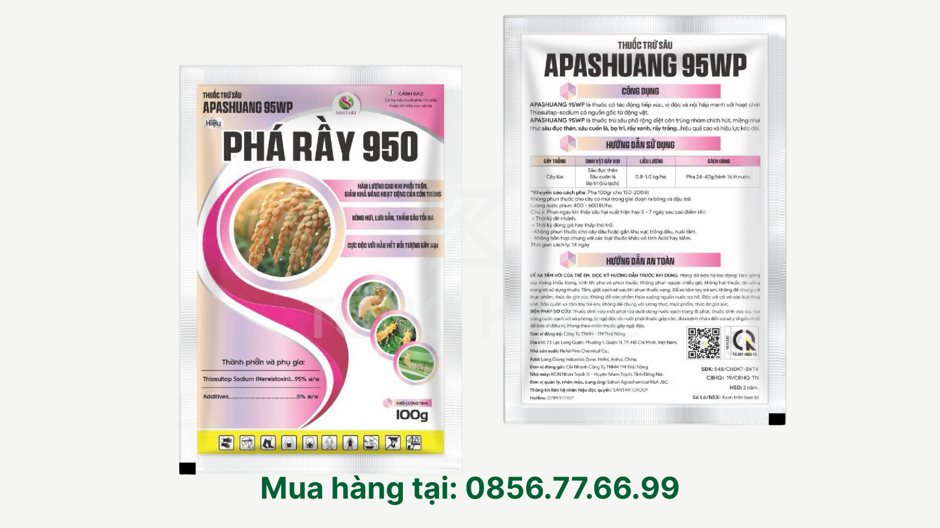 Thông tin Thuốc trừ sâu APASHUANG 95WP