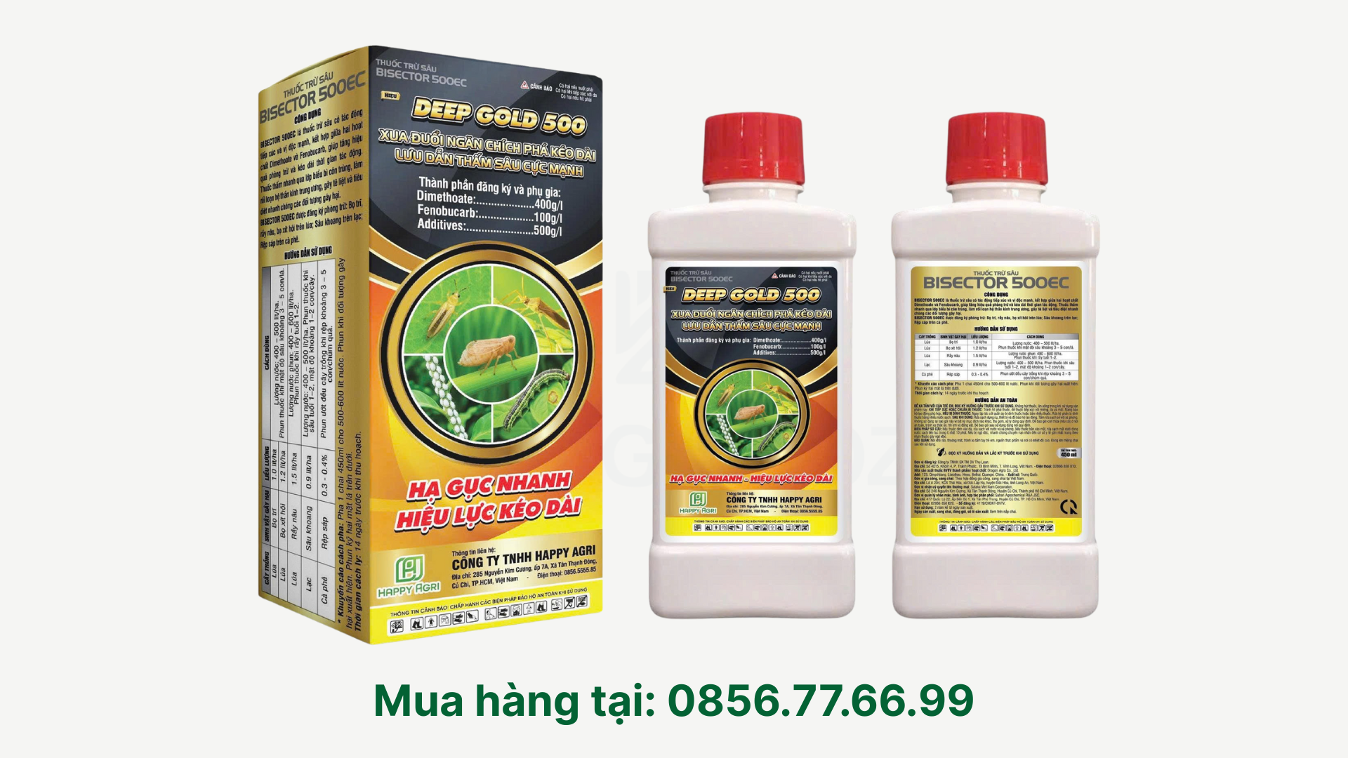 Thông tin thuốc trừ sâu BISECTOR 500EC hiệu DEEP GOLD 500