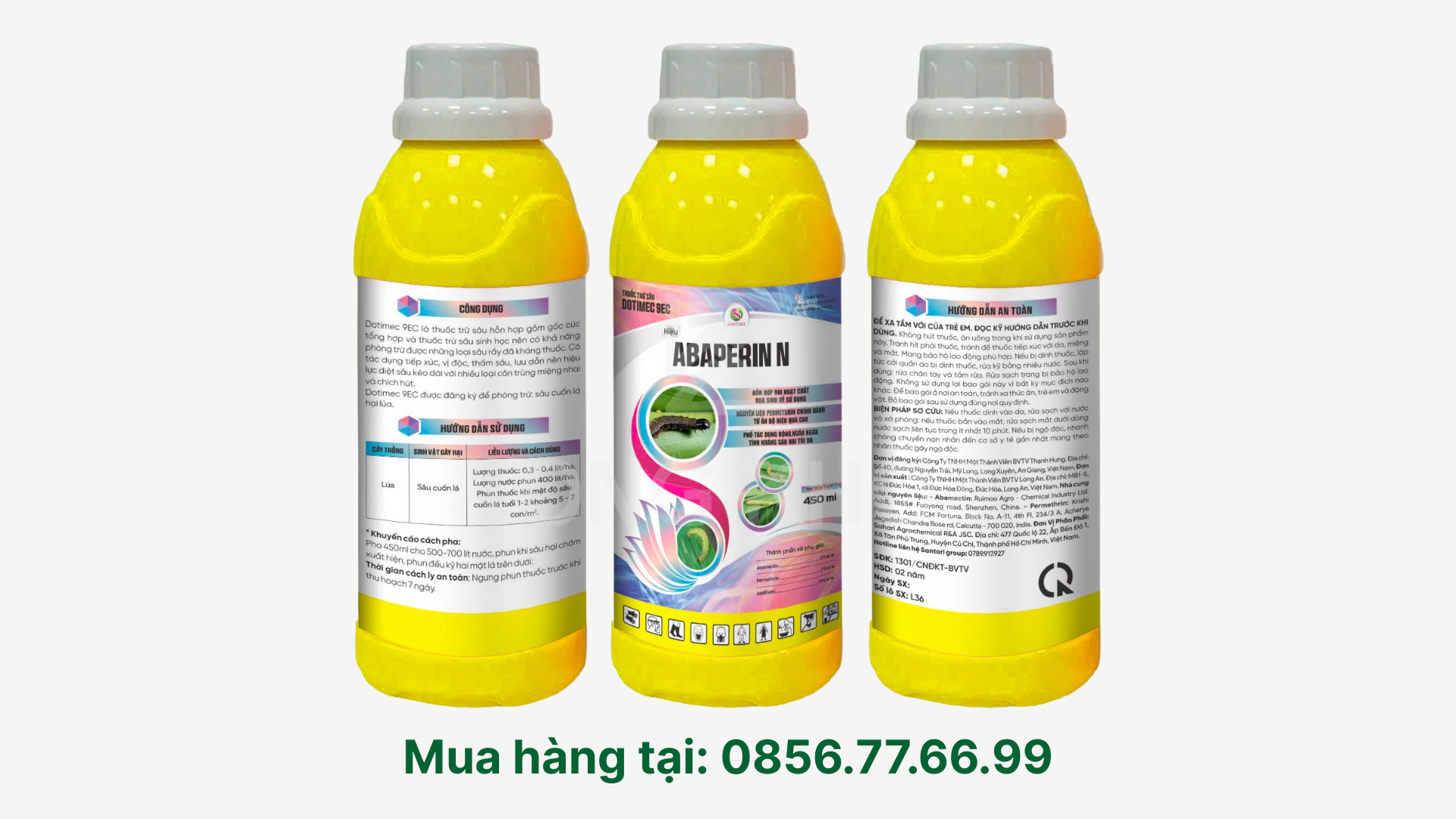 Thông tin Thuốc trừ sâu DOTIMEC 9EC Hiệu ABAPERIN N