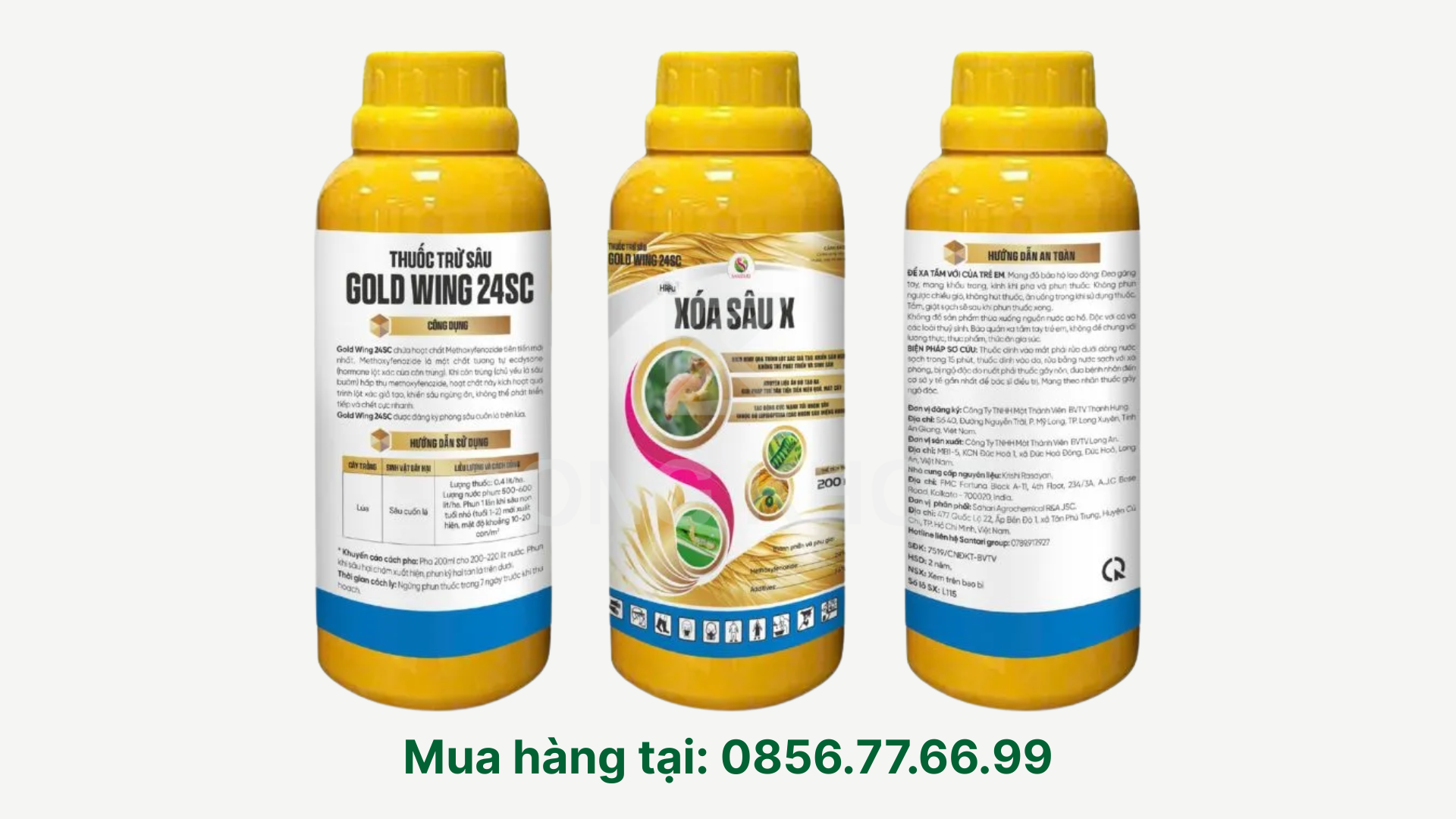 Thông tin chung về Thuốc trừ sâu GOLD WING 24SC hiệu XÓA SÂU X