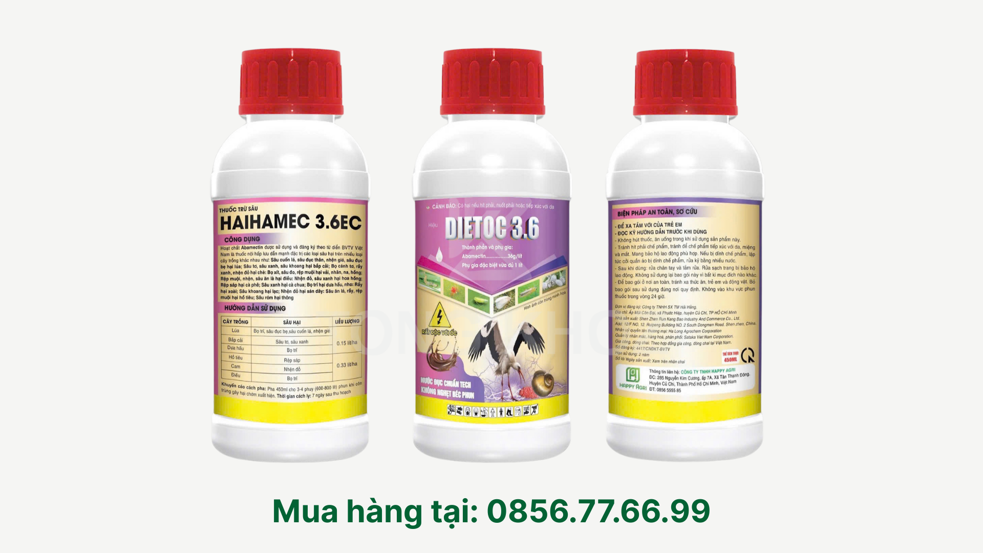 Thông tin Thuốc trừ sâu HAIHAMEC 3.6EC Hiệu DIETOC 3.6EC