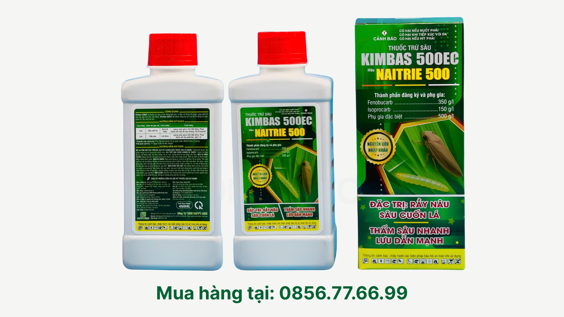 Thông tin Thuốc trừ sâu KIMBAS 500EC Hiệu NAITRIE 500