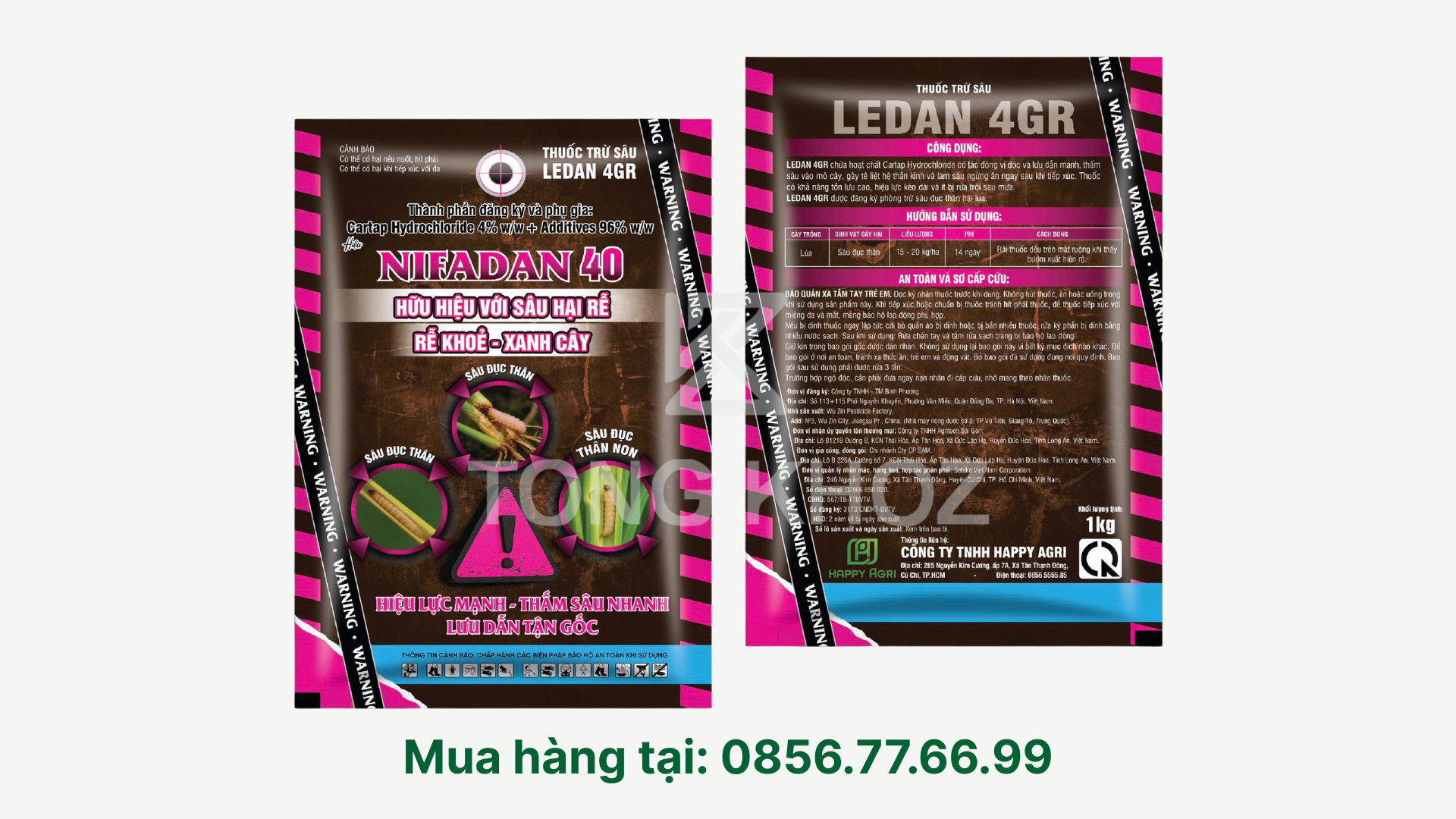 Thông tin Thuốc trừ sâu LEDAN 4GR hệu NIFADAN 40