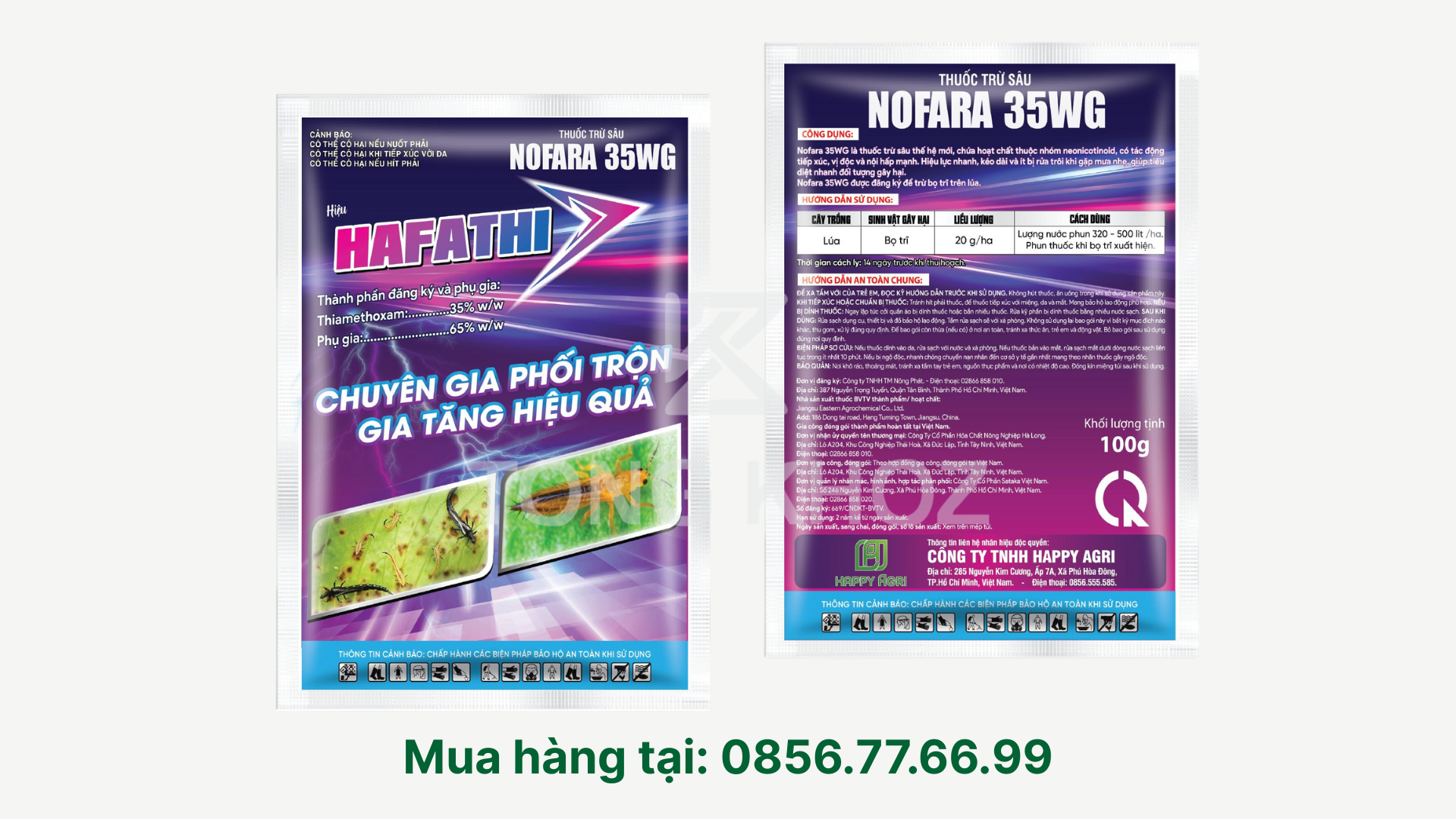 Thông tin Thuốc trừ sâu NOFARA 35WG Hiệu HAFATHI