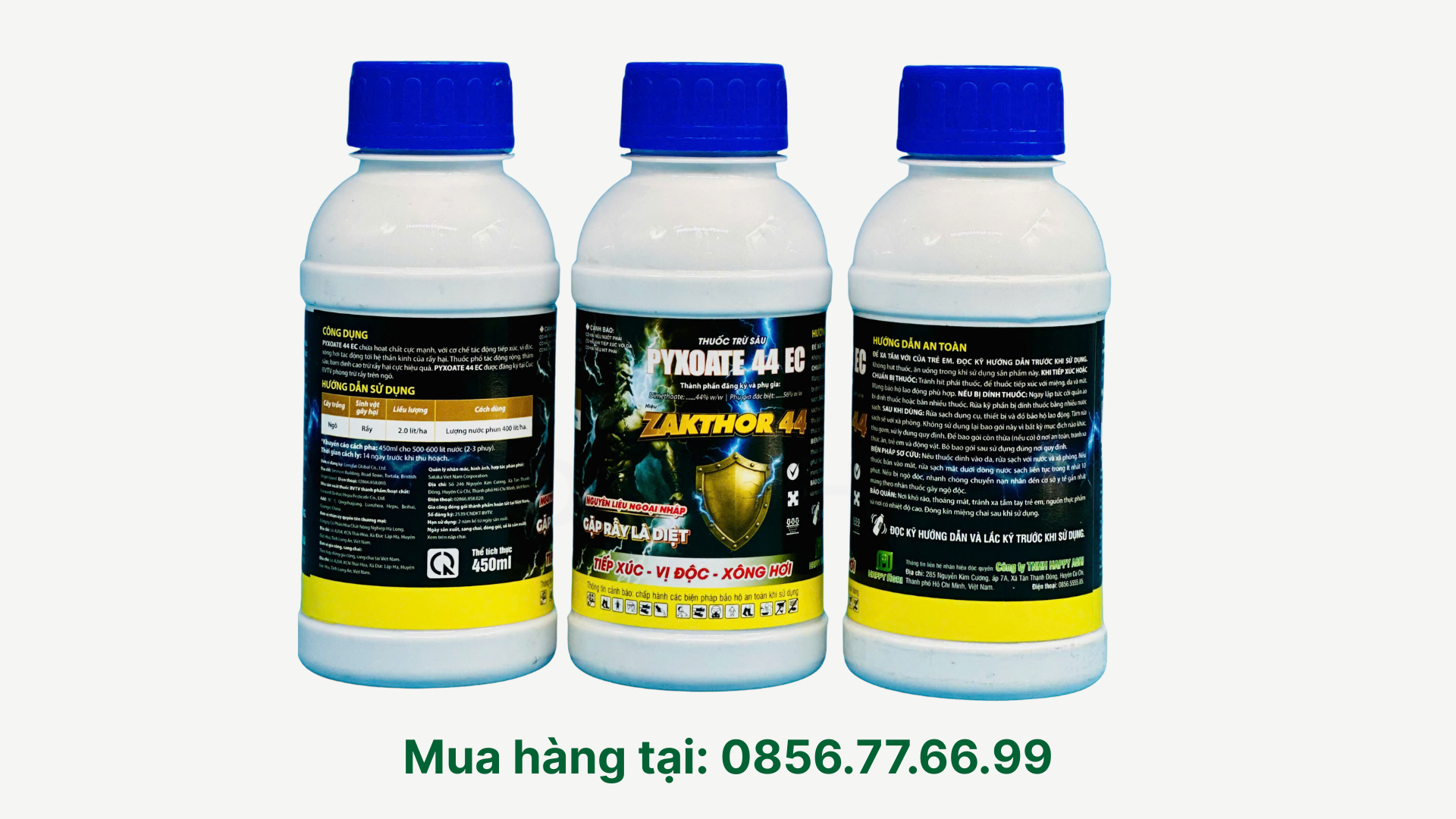 Thông tin thuốc trừ sâu PYXOATE 44EC Hiệu ZAKTHOR 44