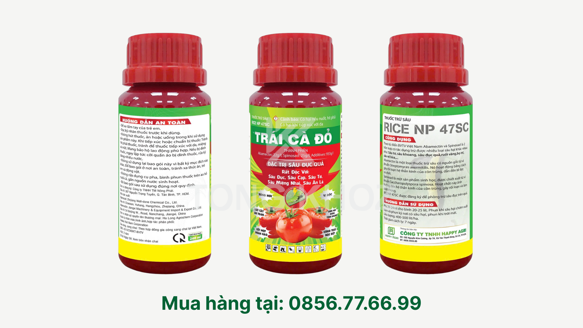Thông tin Thuốc trừ sâu RICE NP 47SC Hiệu TRÁI CÀ ĐỎ