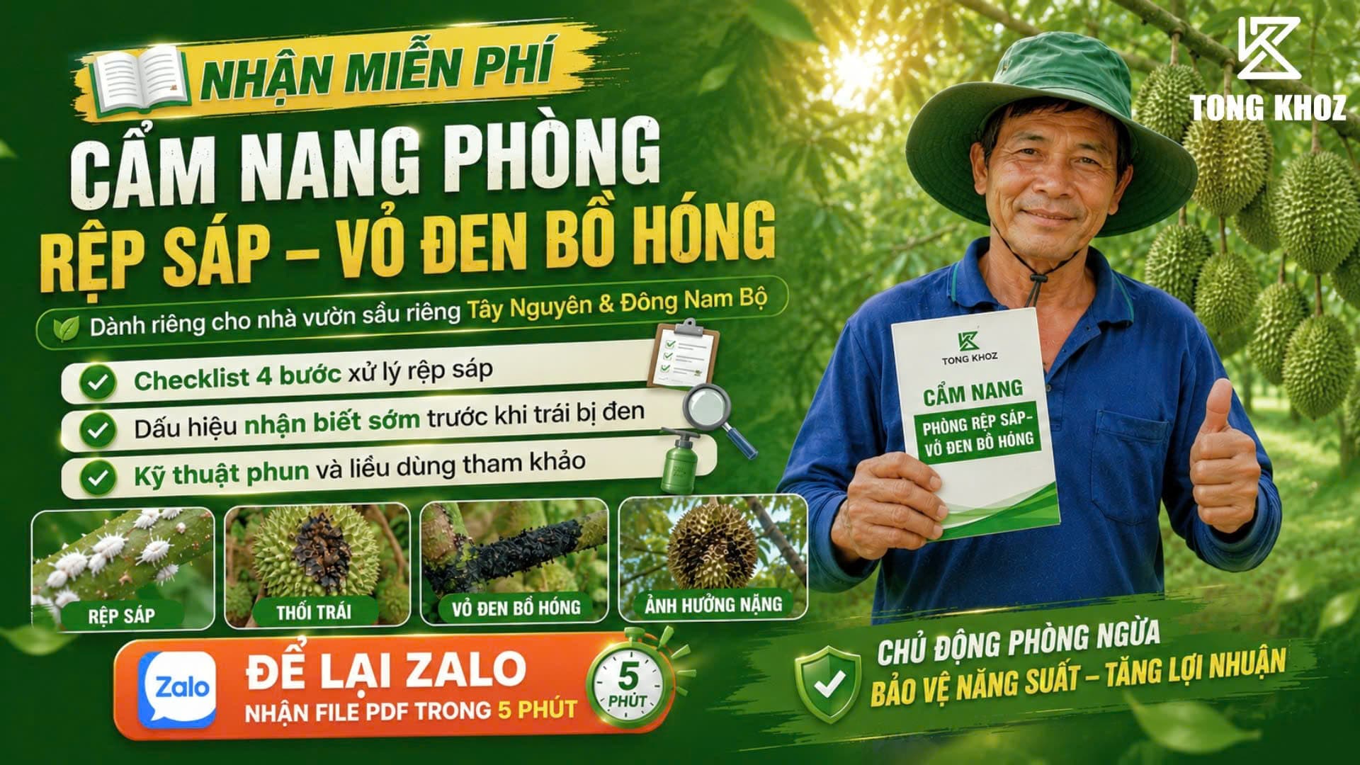 Nhận miễn phí cẩm nang phòng rệp sáp - bồ hóng sầu riêng | Tổng Kho Z