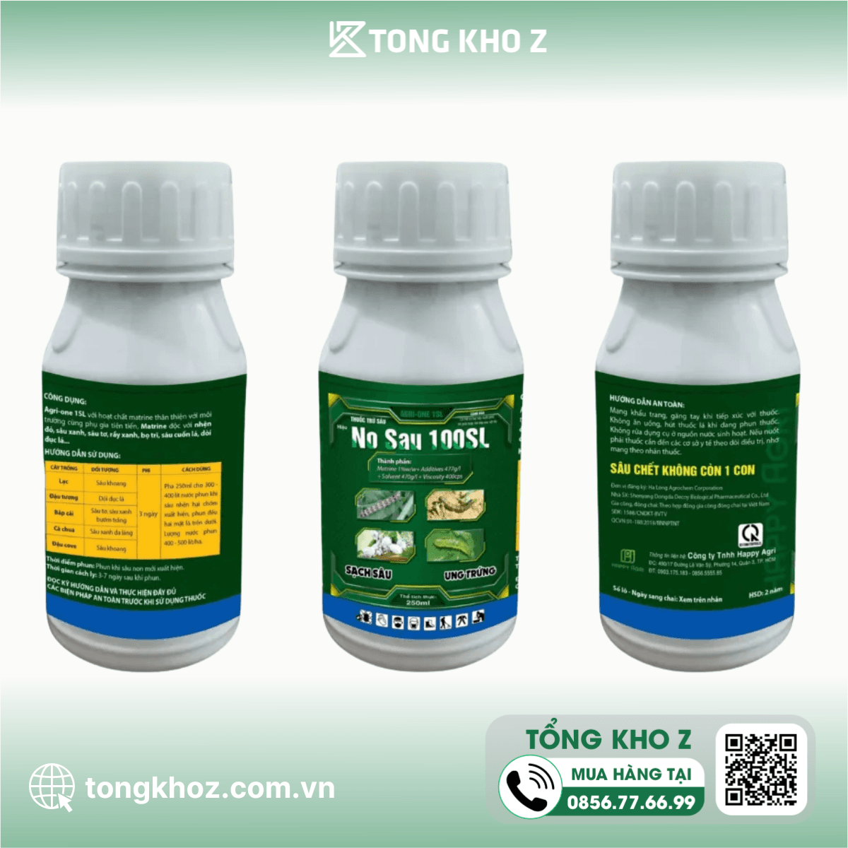 THUỐC TRỪ SÂU AGRI – ONE 1SL HIỆU NO SAU 100SL