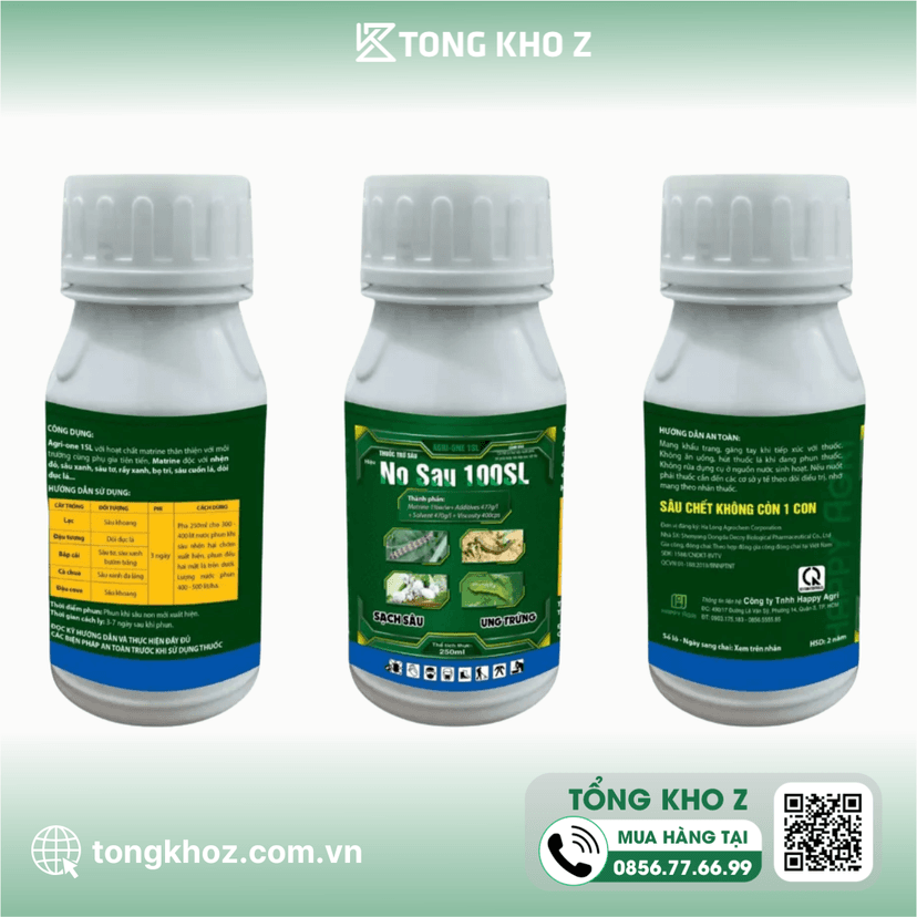 THUỐC TRỪ SÂU AGRI – ONE 1SL HIỆU NO SAU 100SL
