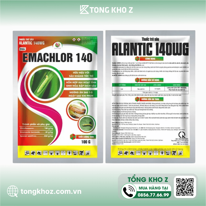 THUỐC TRỪ SÂU ALANTIC 140WG HIỆU EMACHLOR 140