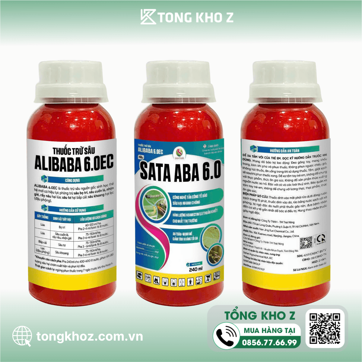 THUỐC TRỪ SÂU ALIBABA 6.0EC HIỆU SATA ABA 6.0