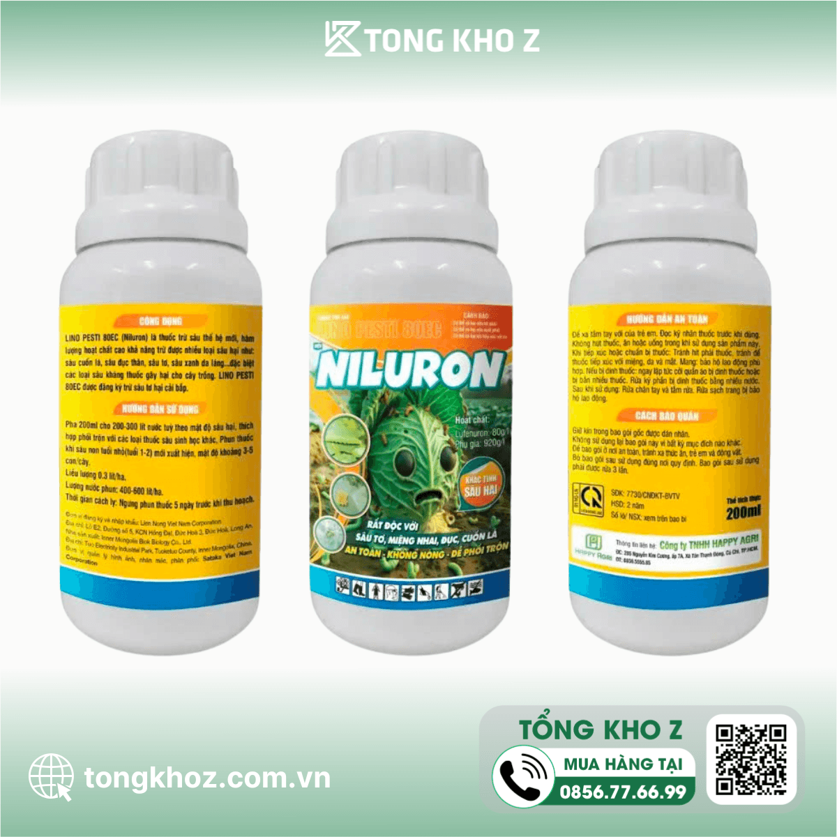 THUỐC TRỪ SÂU LINO PESTI 80EC HIỆU NILURON