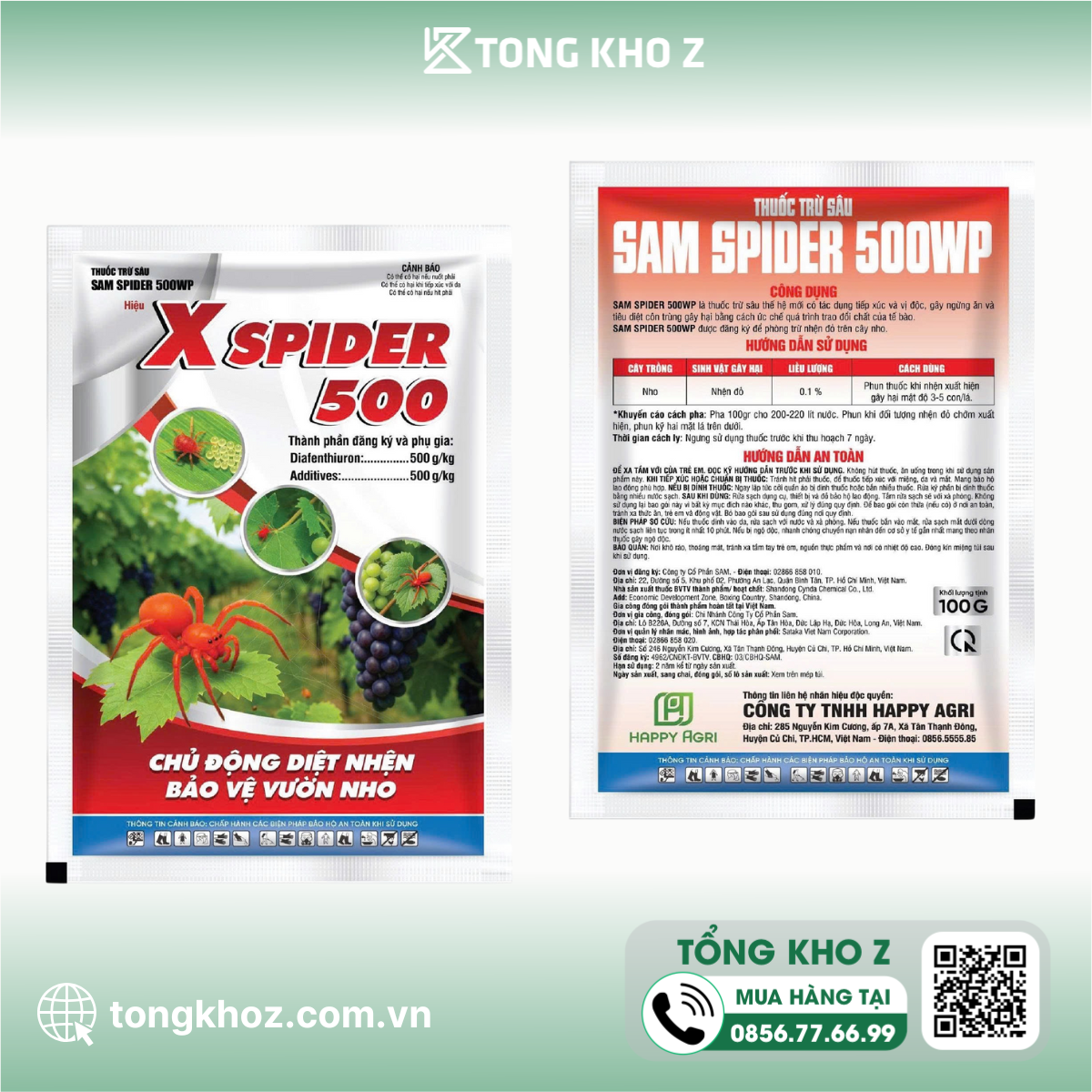 thuoc-tru-sau-sam-spider-500wp-hieu-x-spider-500 Thuốc trừ sâu SAM SPIDER 500WP hiệu X-SPIDER 500