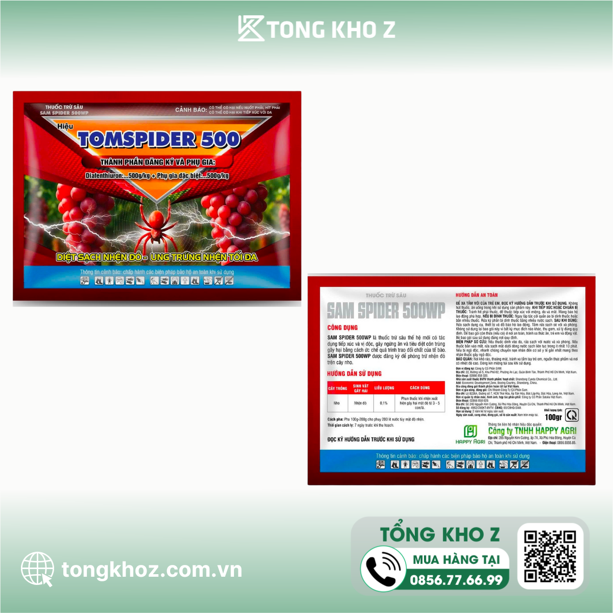 thuoc-tru-sau-tomspider-500-hieu-sam-spider-500wp Thuốc trừ sâu TOMSPIDER 500WP hiệu SAM SPIDER 500WP