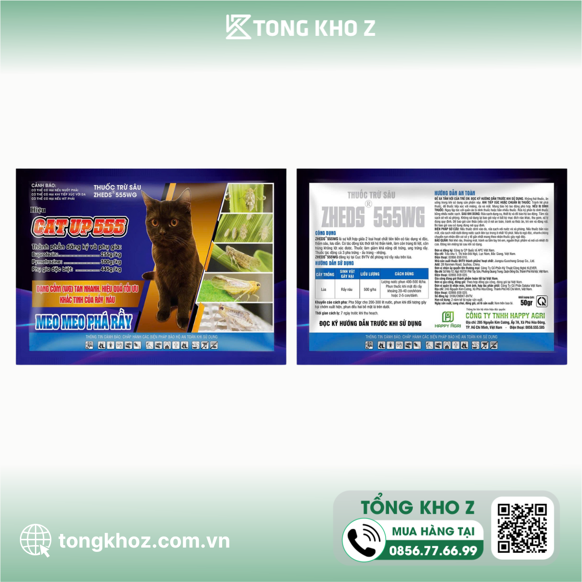 thuoc-tru-sau-zheds-555wg-hieu-cat-up-555 Thuốc trừ sâu ZHEDS 555WG Hiệu CAT UP 555